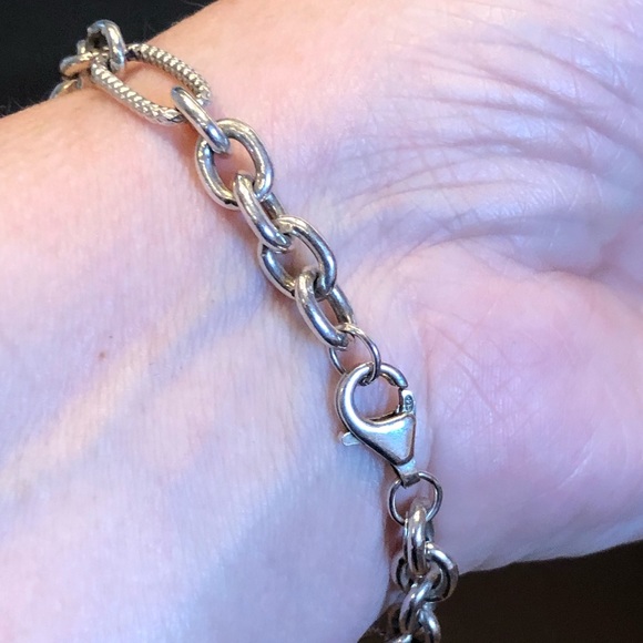 7 1/2” Sterling Silver Figaro Chain Bracelet - Picture 11 of 16